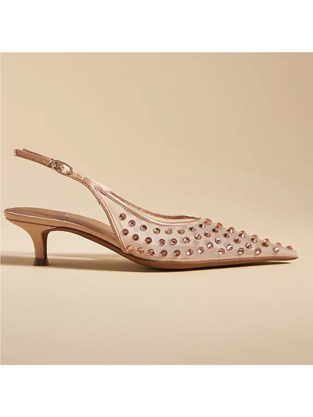 JEFFREY CAMPBELL Persona Pointed Toe Slingback Pump in Natural balletcore 6.5